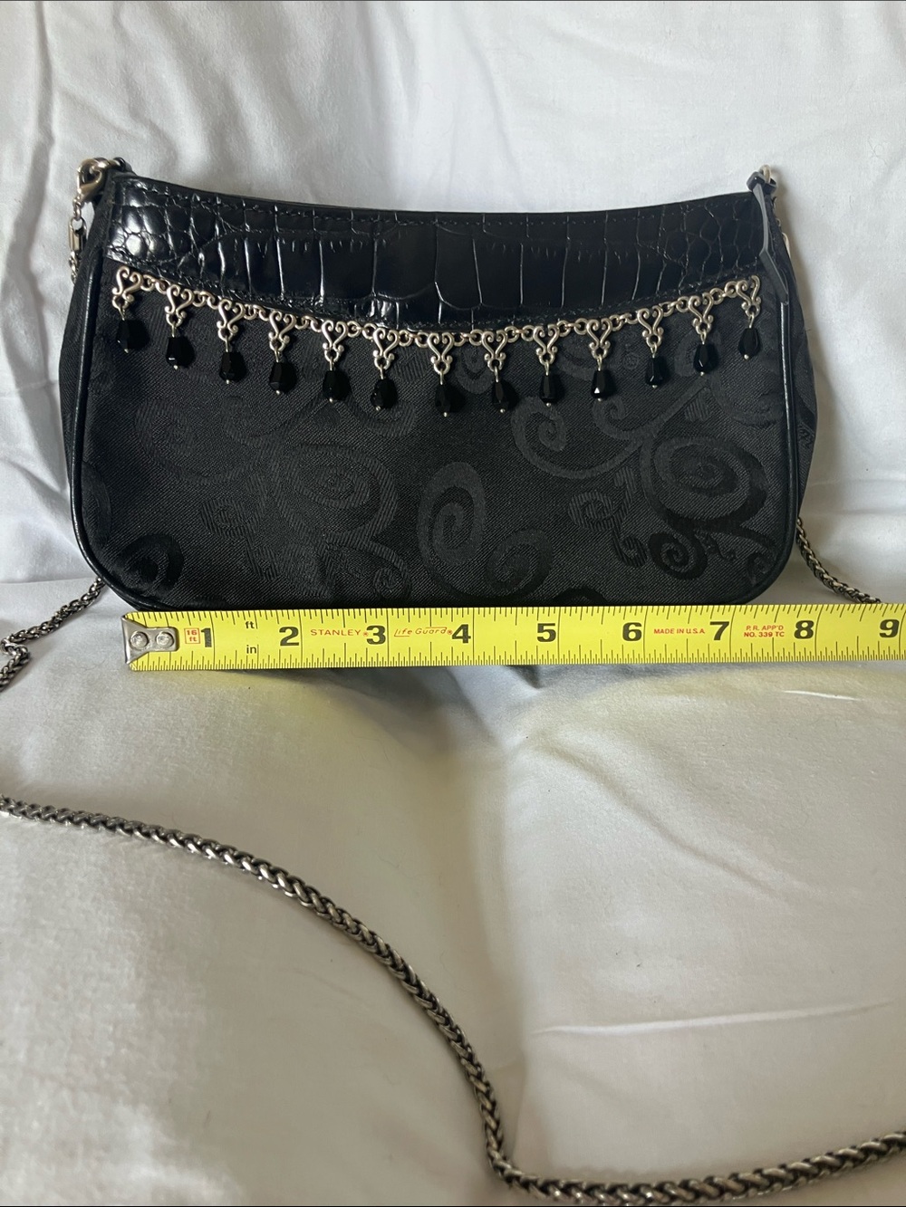 Brighton Black Beaded Crossbody Bag